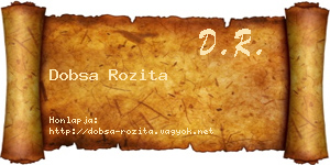 Dobsa Rozita névjegykártya